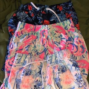 Three pair of boys swim trunks